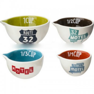 New Hotsale Custom Kitchen Baking Tools Colorful Cups Wholesale Ceramic Set Ceramic Crafts Measuring Cups