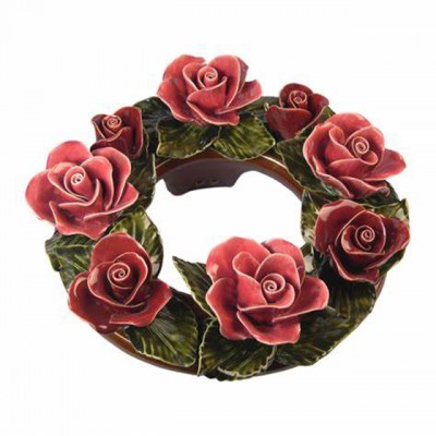 ceramic wreath red ceramic flower wreath flower