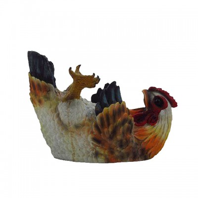 Ceramic Farmhouse Drinking Chicken Wine Bottle Holder Statue